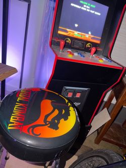Arcade1Up Mortal Kombat Arcade Cabinet with Stool
