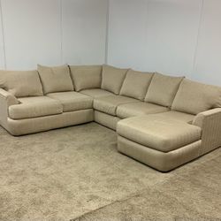 Beige Sectional Couch Sofa *Free Delivery*