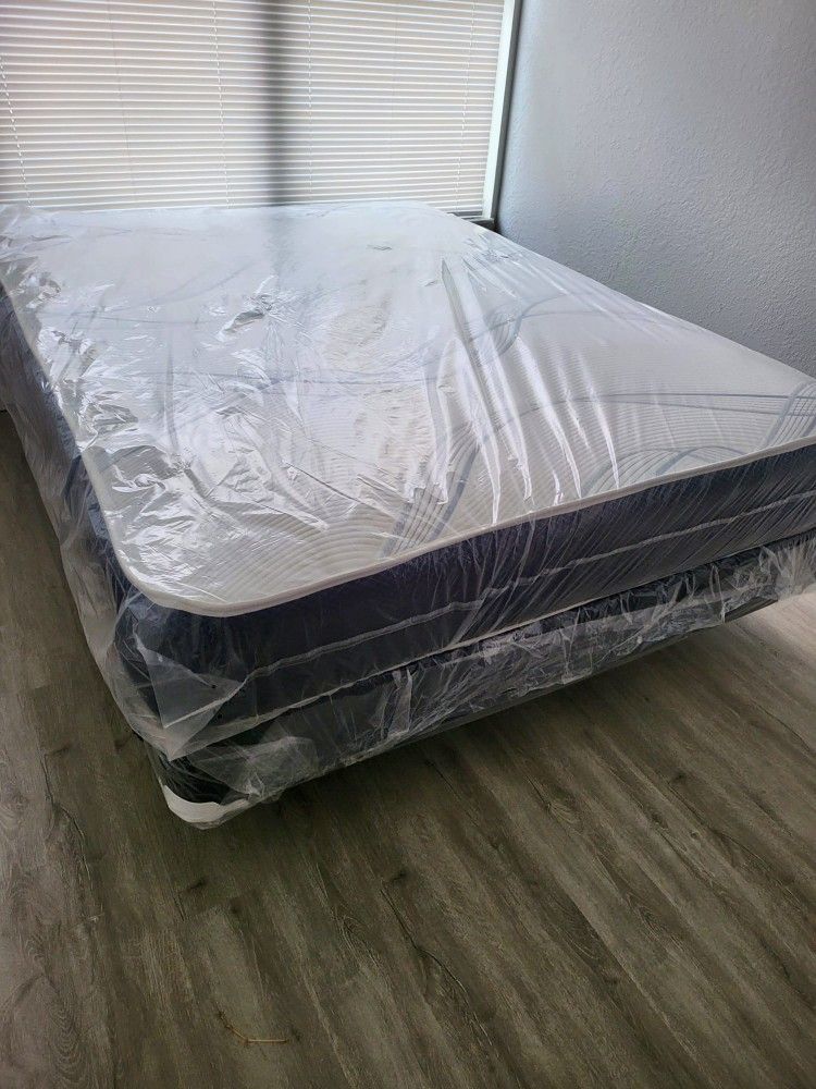 NEW QUEEN MATTRESS with BOX SPRING👌Bed frame is not included