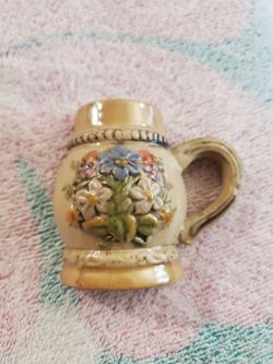 Vintage German Oktoberfest Alpine Flowers Beer Stein Fridge Magnet
