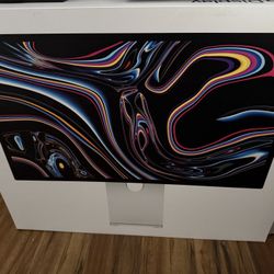 Apple Studio Display With Tilt And Height Adjustable Stand And Dust Cover
