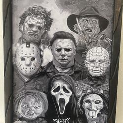 Framed Horror Artwork (Read Description)