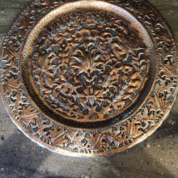 Copper and silver platter