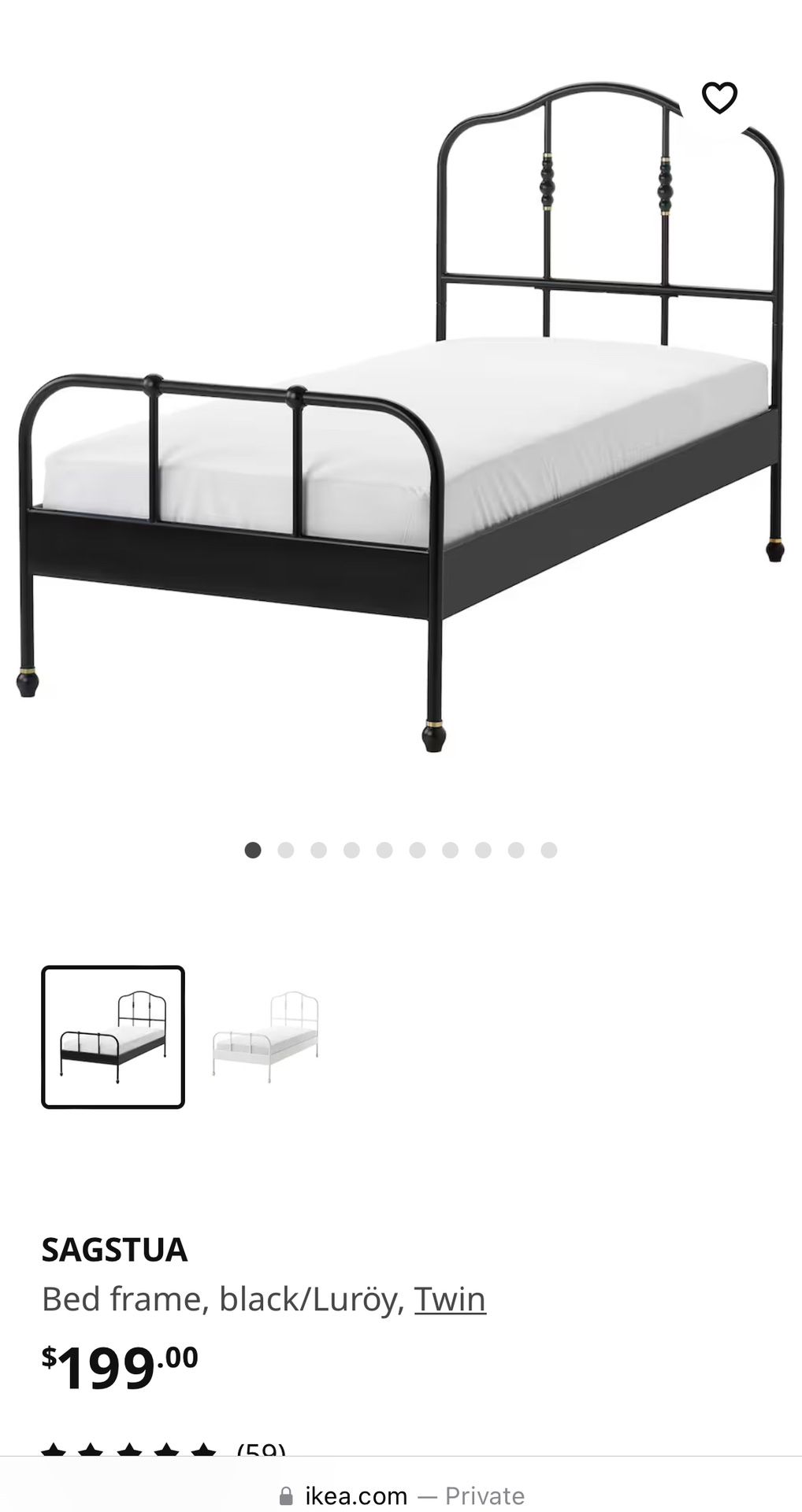 IKEA Twin Bed Frame With Slates 