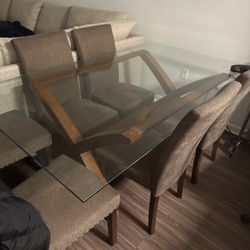 Beveled Glass Table