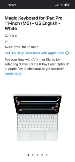 Apple Magic Keyboard for iPad Pro 11-inch White