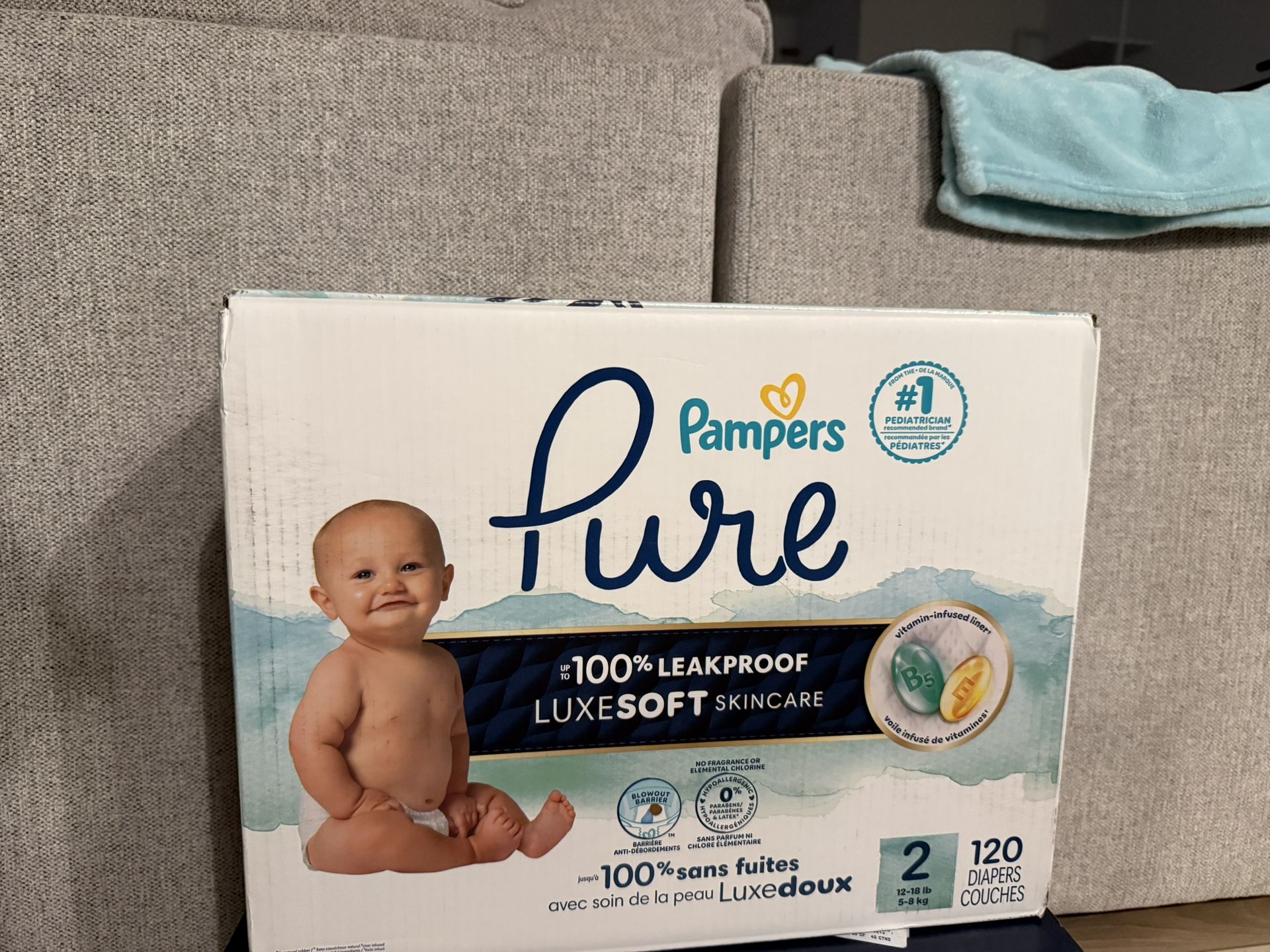 Pure Pampers Diaper Size 2