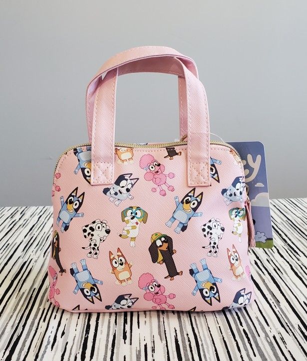 Bluey Family and Friends Pink Vegan Leather Bag/Crossbody