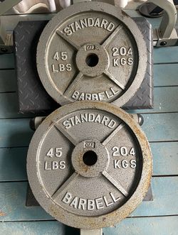 Vintage Olympic Cast Iron Weight Plates – 250 lbs Total – Excellent Condition