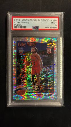 Coby White Pulsar Premium Stock Hoops Rookie PSA 9 