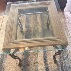 Glass Top End Table