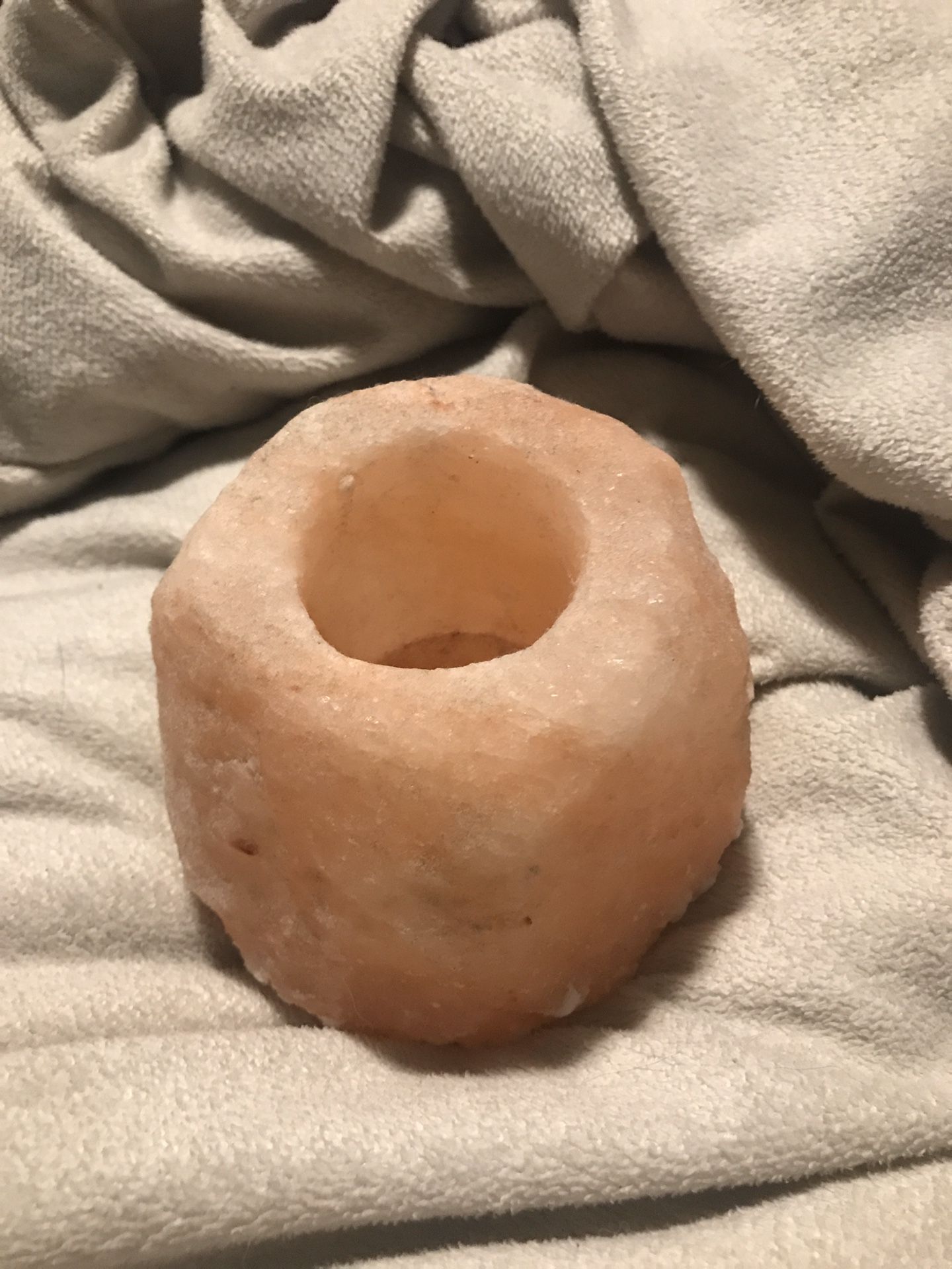 Rock salt candle