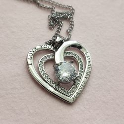 Love You Forever And Always Diamond Necklace Valentine's Day 