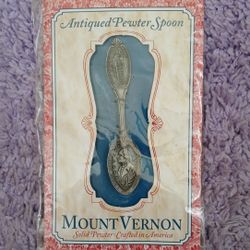 Mt Vernon Solid Pewter Spoon