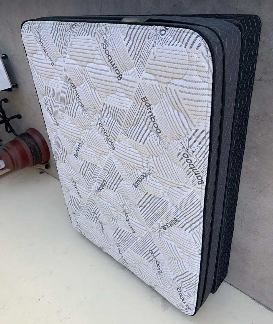 White Bamboo Queen Size Set