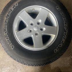 Jeep Wrangler 17” Wheel  Has A Patch 