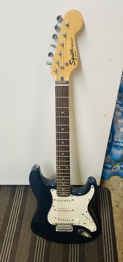 Blue And White Fender Electric Guitar