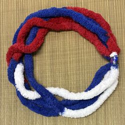 Patriotic Hawaiian Vintage Style Soft Cotton Chenille Lei