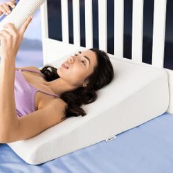 7.5" Wedge Pillow For Acid Reflux - Dr. Recommended Height, Luxurious 2" Memory Foam Pillow Wedge For Sleeping, GERD, Post Surgery, Heartburn, and Sno
