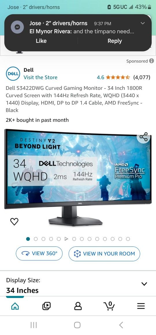 Gaming Monitor For Sale Or Trade