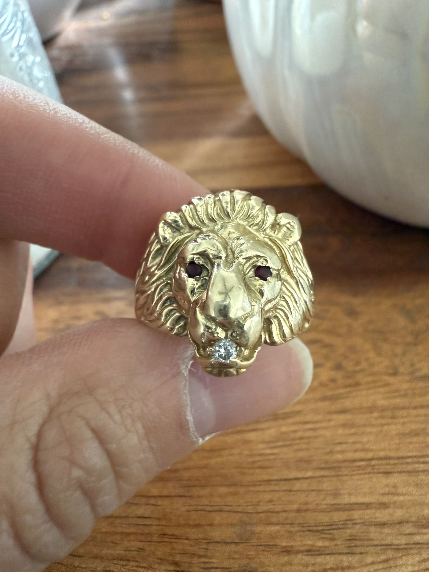 14k Men’s Lion Pinky ring