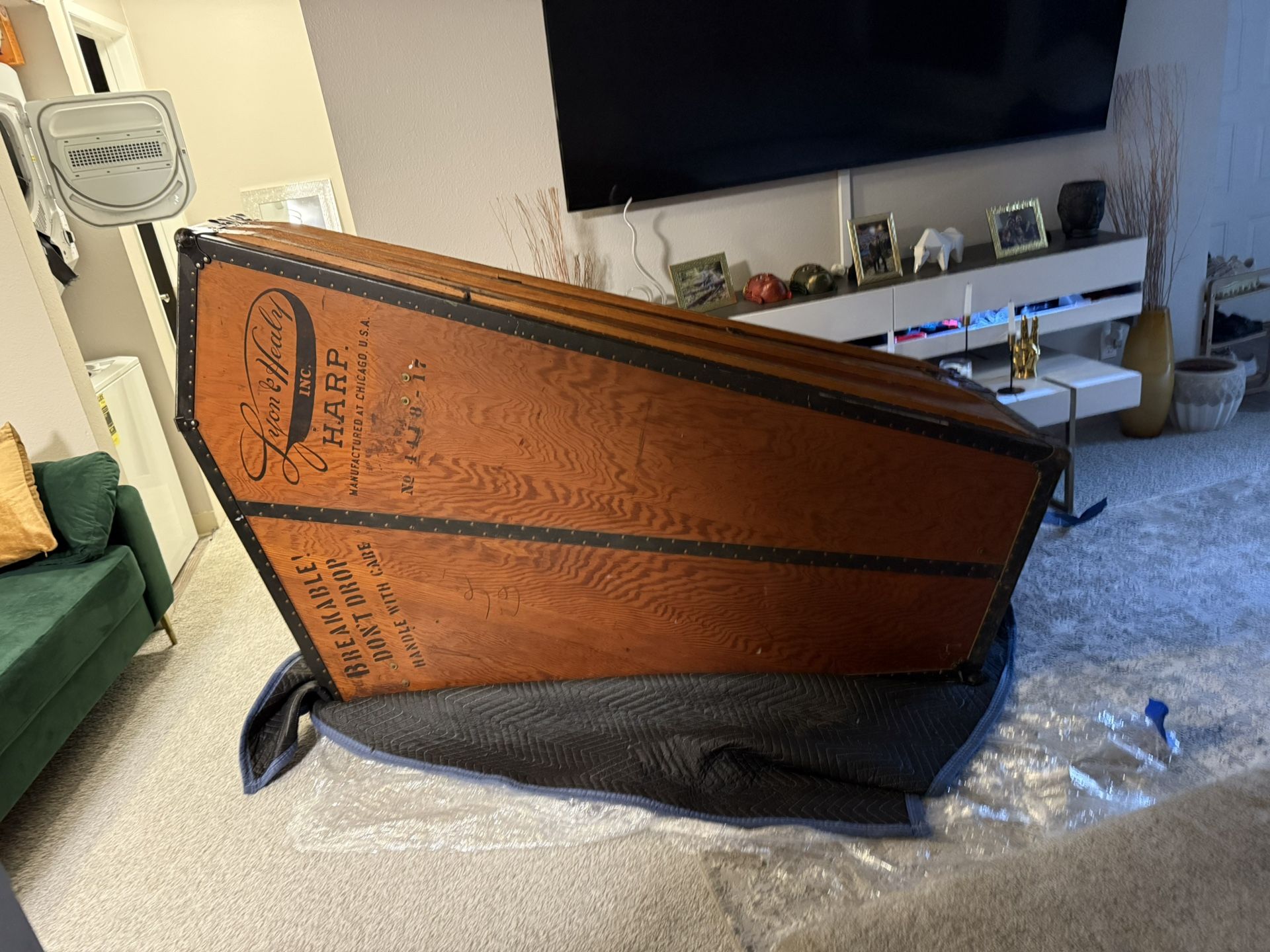 Antique Harp Case
