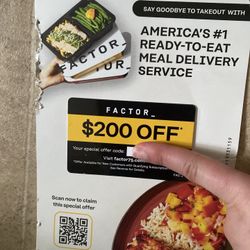 Factor Meal Kit Coupon - $200 Off