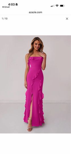 Never worn Azazie Fuchsia Dress