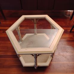 MCM Lane Faux Bamboo Table