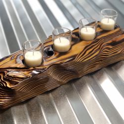 Shou Sugi Ban Votive Candle Holder