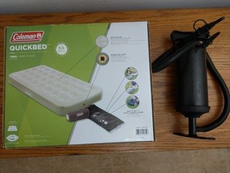 Coleman Quick Bed Air Bed w Pump Bedding for Guests Or Camp. Twin Single New In Box