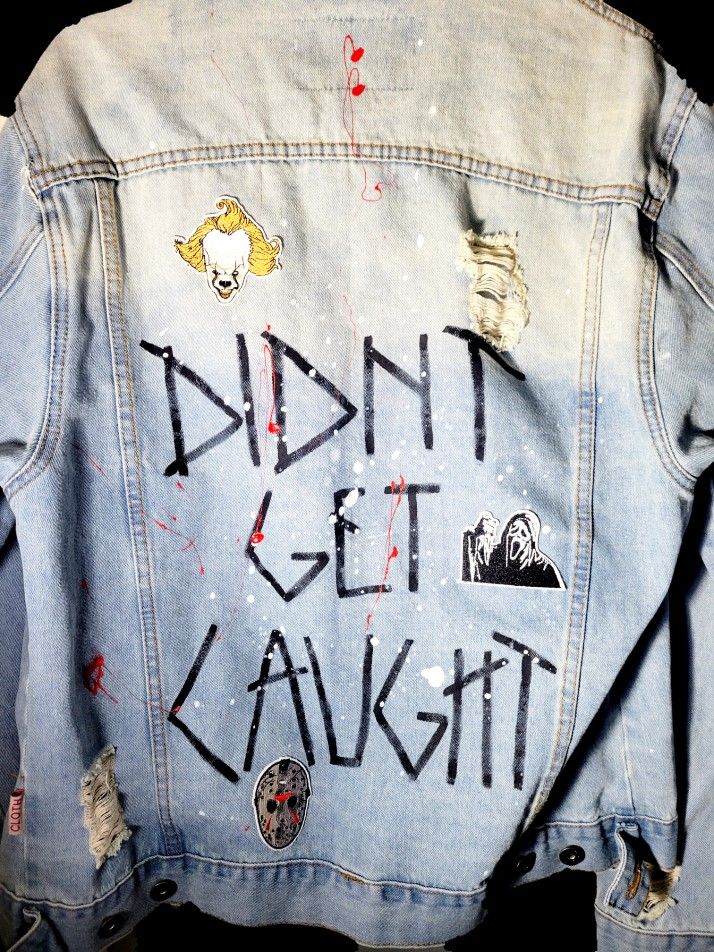 Horror Movie Themed Jean Jacket