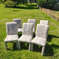Six Upholstered Dining Chairs