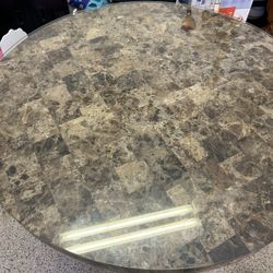 Marble Bar Table With 3 Bar Chairs 