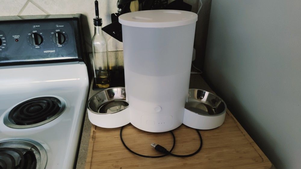 Dual App Controlled Pet Feeder and Stand