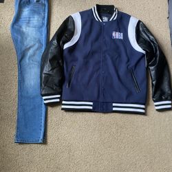 NBA Varsity Jacket & Jeans Outfit Bundle