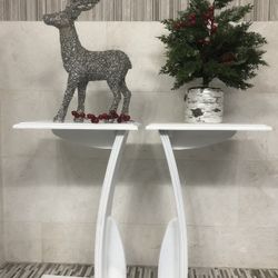 Two End Tables Freshly Painted..,great For Small Spaces.,
