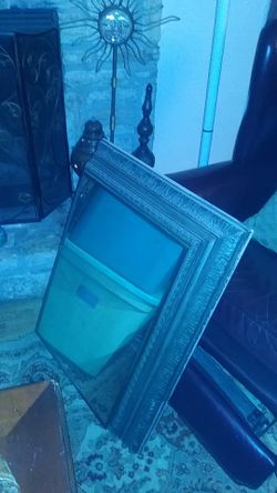 Antique Silver Mirror Cabinet