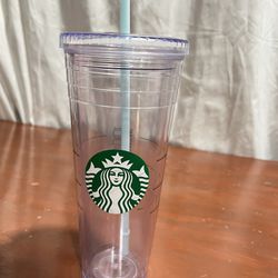 Starbucks Cold Cup - Vaso transparente Venti con logotipo de paja verde, 24 onzas Logo a little mistreated details in photos