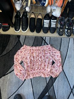 2000 floral puff sleeve blouse