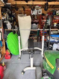 Weights And Bench And Weight Rack
