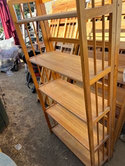 portable folding wooden display shelves, Wynwood