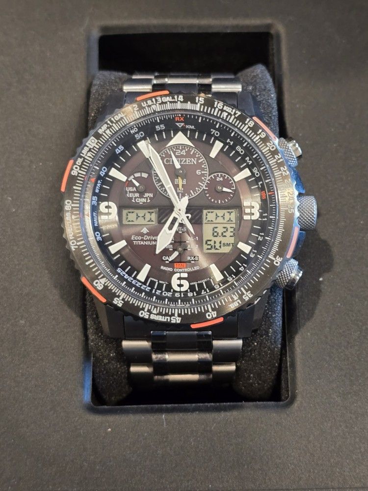 Citizen Promaster Skyhawk Eco-Drive Uomo - Cronografo Atomico Ana-Digi, Vetro Zaffiro