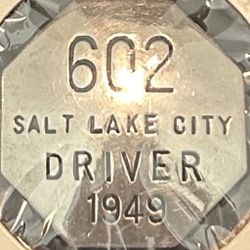 1949 Salt Lake City Driver Badge
