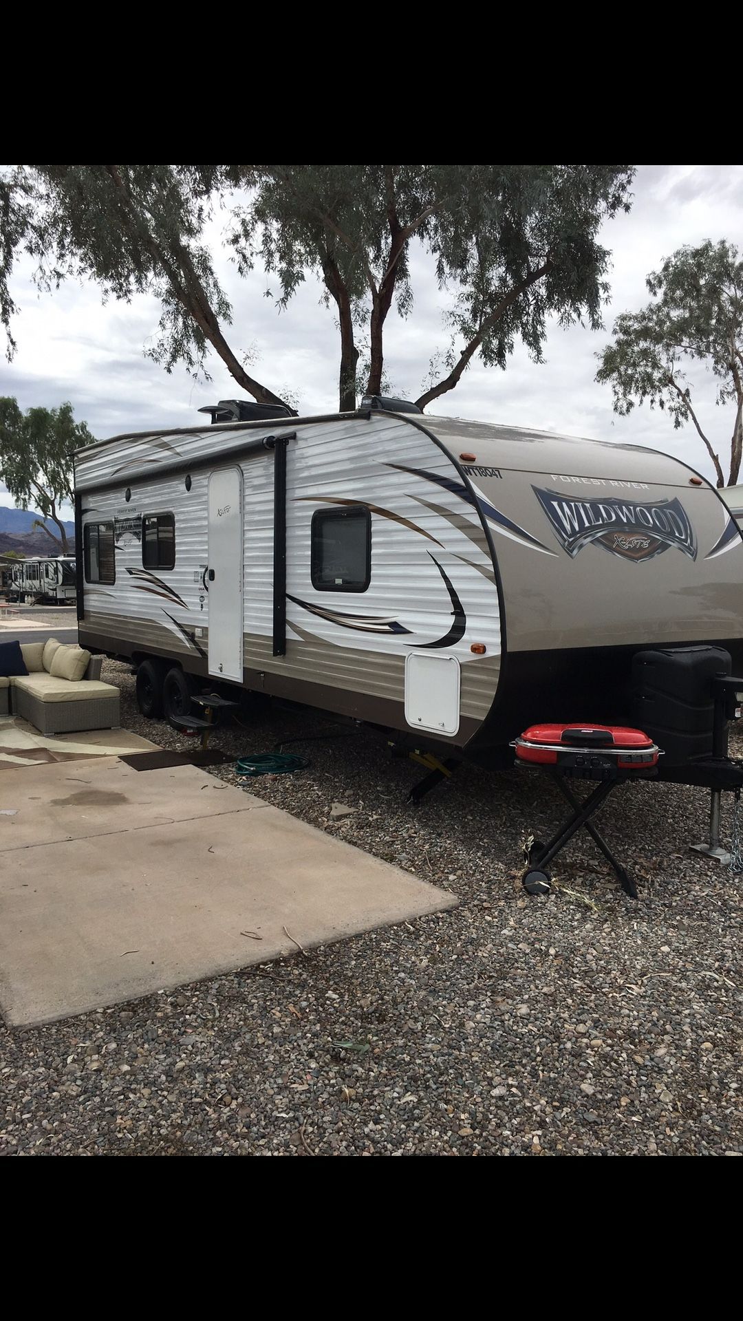 2018 Forest River 25 Foot Toy Hauler, Bumper Tow Front Bedroom