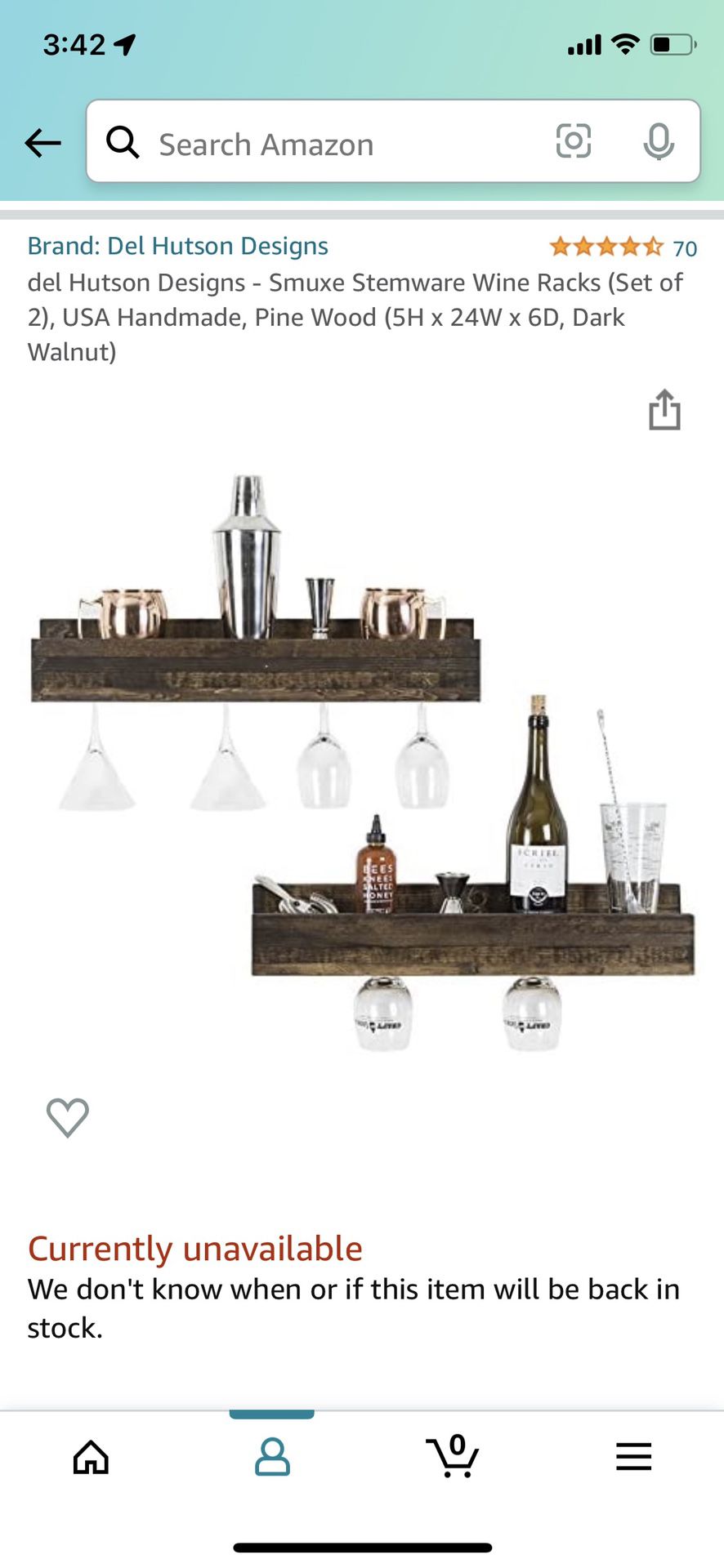 Wine Bottle & 🍷 Wine Glass 🍷 Wall Mount Rack
