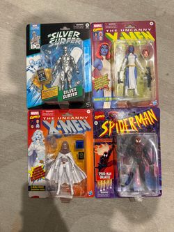 Marvel Legends 6" Action Figures – Silver Surfer, Mystique, Emma Frost, Spider-Man Unlimited (New)
