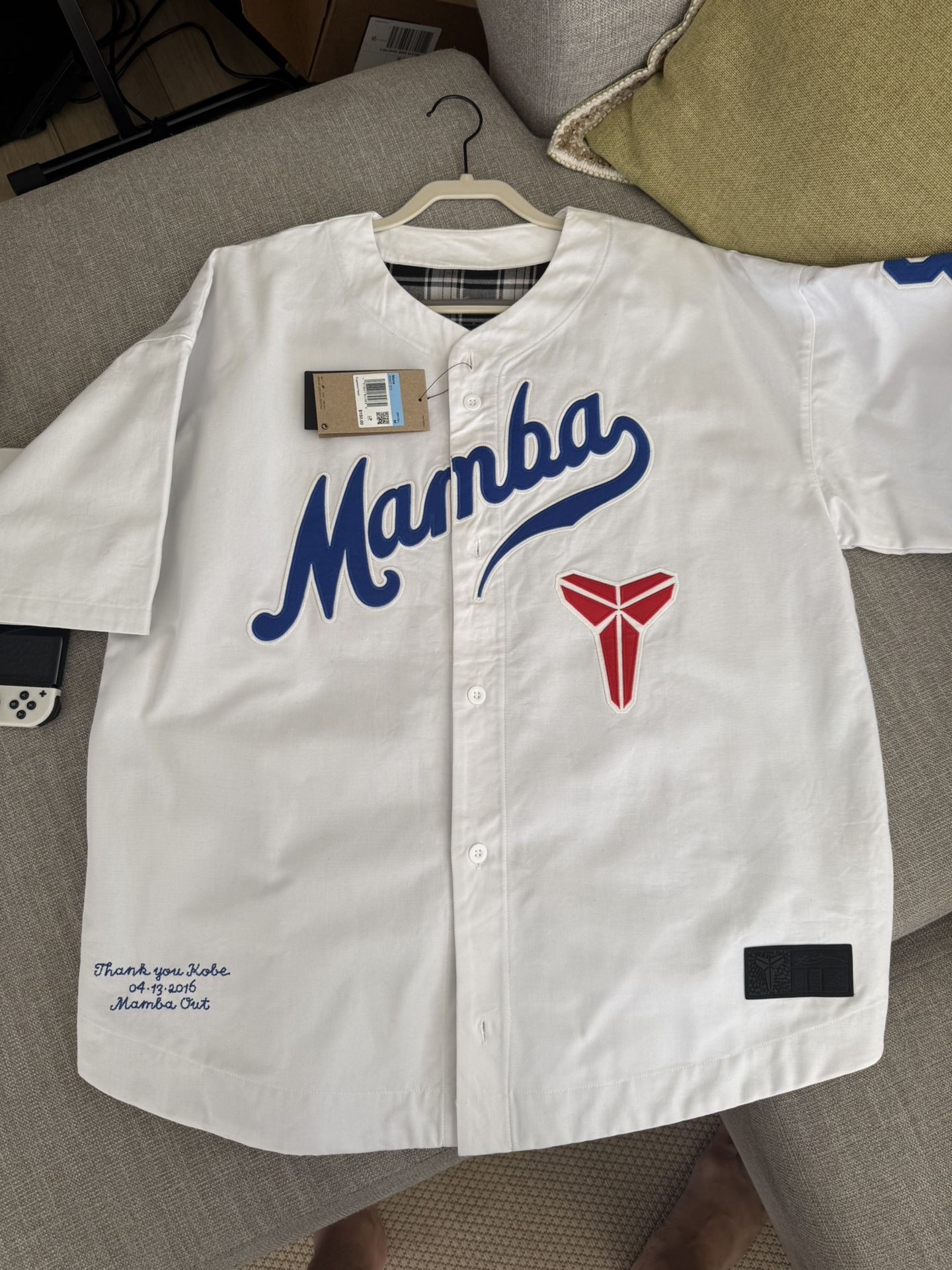 Nike Kobe Bryant Baseball Jersey S/S Top (Size Medium)