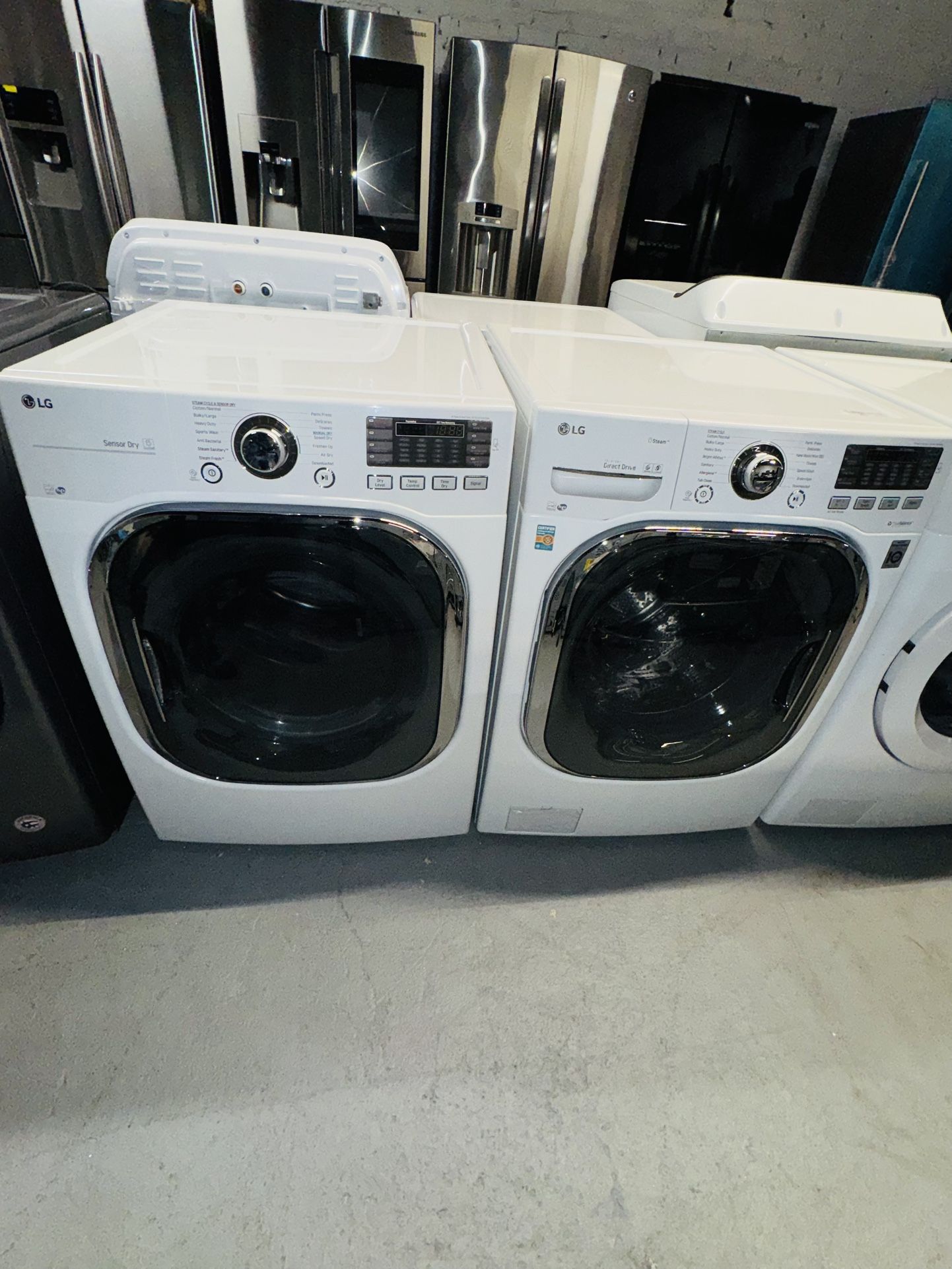 LG electric washer and dryer, includes a receipt for a 90-day warranty.