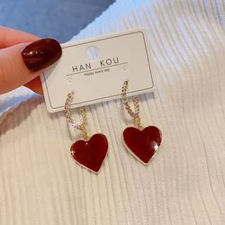 Red Heart Earrings